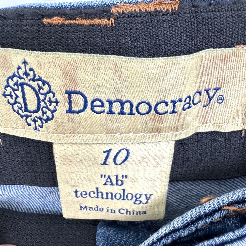 Democracy Women Ab Solution Straight Leg Jean Size 10 Denim Shaping Stretch Blue - Picture 2 of 7